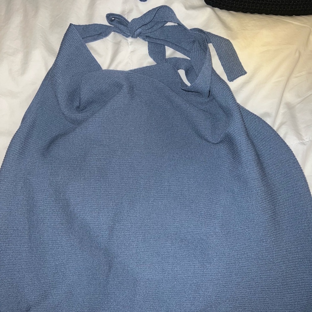 Elegant Blue Halter top